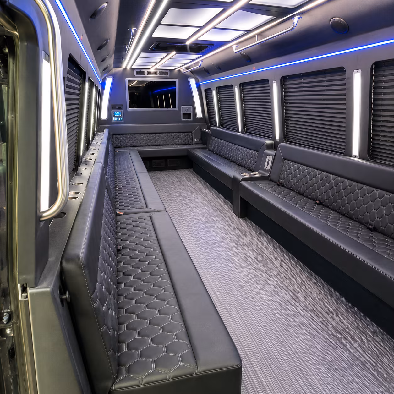 burbank 40 passenger party bus interior