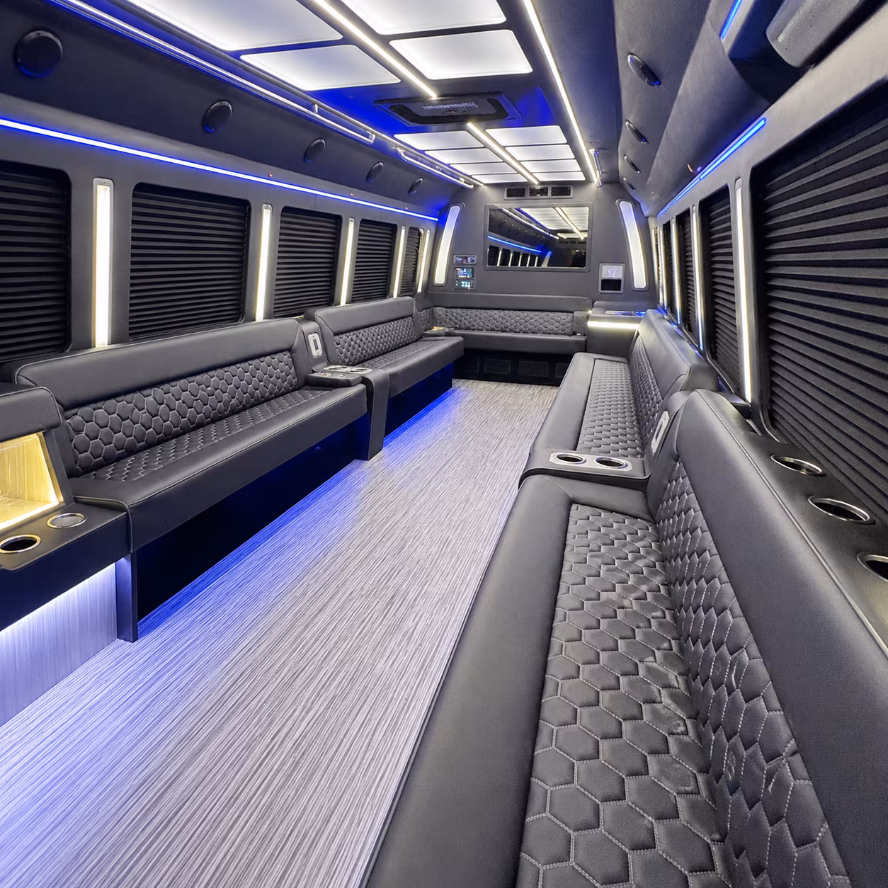 burbank party bus rental interior