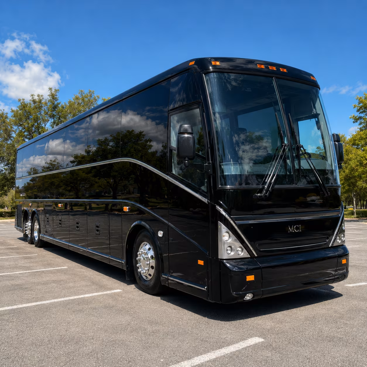 corporate event and convention buses at the burbank convention center
